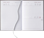 Tages-Buchkalender &raquo;Classic-861&laquo;, 8sprachig, 2farbig grau/burgund, deutscher Anhang