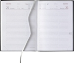Tages-Buchkalender &raquo;Classic-863&laquo;, 1sprachig deutsch, 2farbig grau/burgund