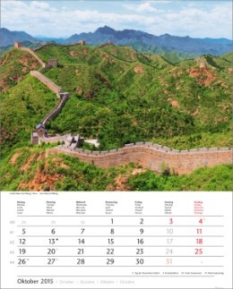 Bildkalender &raquo;Traumreise&laquo;, 245x345 mm, Oktober