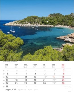 Bildkalender &raquo;Traumreise&laquo;, 245x345 mm, August