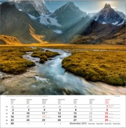 Bildkalender &raquo;Traumreise&laquo;, 325x390 mm, November