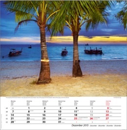 Bildkalender &raquo;Traumreise&laquo;, 325x390 mm, Dezember