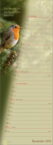 Streifenkalender &raquo;Stille Momente&laquo;, 155x485 mm, November