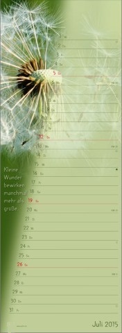 Streifenkalender &raquo;Stille Momente&laquo;, 155x485 mm, Juli
