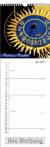 Streifenkalender &raquo;Stille Momente&laquo;, personalisiert, 155x440 mm, Juni