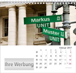 Tischaufstellkalender &raquo;Your Name&laquo;, Februar