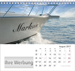Tischaufstellkalender &raquo;Your Name&laquo;, August