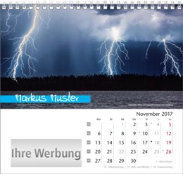 Tischaufstellkalender &raquo;Elemente&laquo;, personalisiert, November