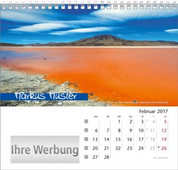 Tischaufstellkalender &raquo;Elemente&laquo;, personalisiert, Februar