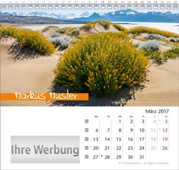 Tischaufstellkalender &raquo;Elemente&laquo;, personalisiert, M&auml;rz