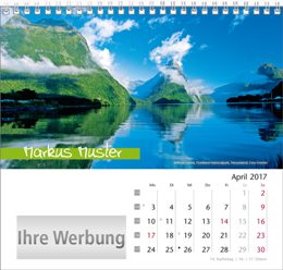 Tischaufstellkalender &raquo;Elemente&laquo;, personalisiert, April