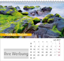 Tischaufstellkalender &raquo;Elemente&laquo;, personalisiert, Juli