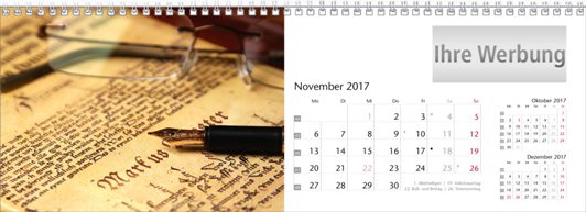 Tischquerkalender &raquo;Your Name&laquo;, November