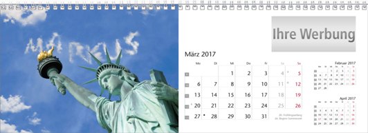 Tischquerkalender &raquo;Your Name&laquo;, M&auml;rz