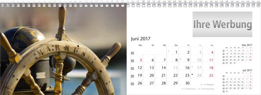 Tischquerkalender &raquo;Your Name&laquo;, Juni