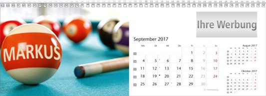 Tischquerkalender &raquo;Your Name&laquo;, September