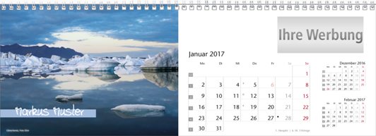 Tischquerkalender &raquo;Elemente&laquo;, personalisiert, Januar