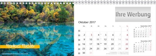 Tischquerkalender &raquo;Elemente&laquo;, personalisiert, Oktober