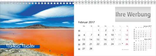Tischquerkalender &raquo;Elemente&laquo;, personalisiert, Februar