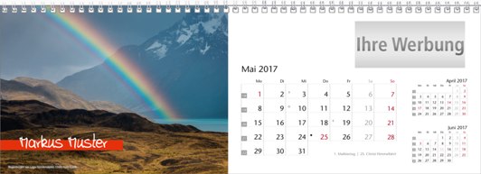 Tischquerkalender &raquo;Elemente&laquo;, personalisiert, Mai
