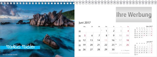 Tischquerkalender &raquo;Elemente&laquo;, personalisiert, Juni