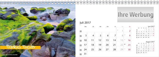 Tischquerkalender &raquo;Elemente&laquo;, personalisiert, Juli