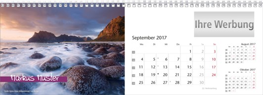 Tischquerkalender &raquo;Elemente&laquo;, personalisiert, September